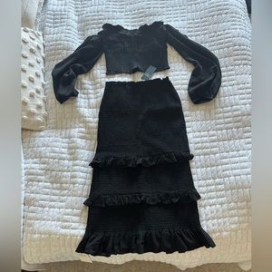 Abercrombie & Fitch Black Ruffle Skirt